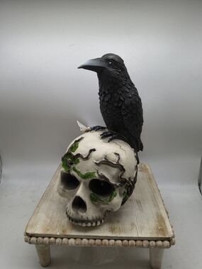 Led Noir Night Led Crow/Raven On Skull